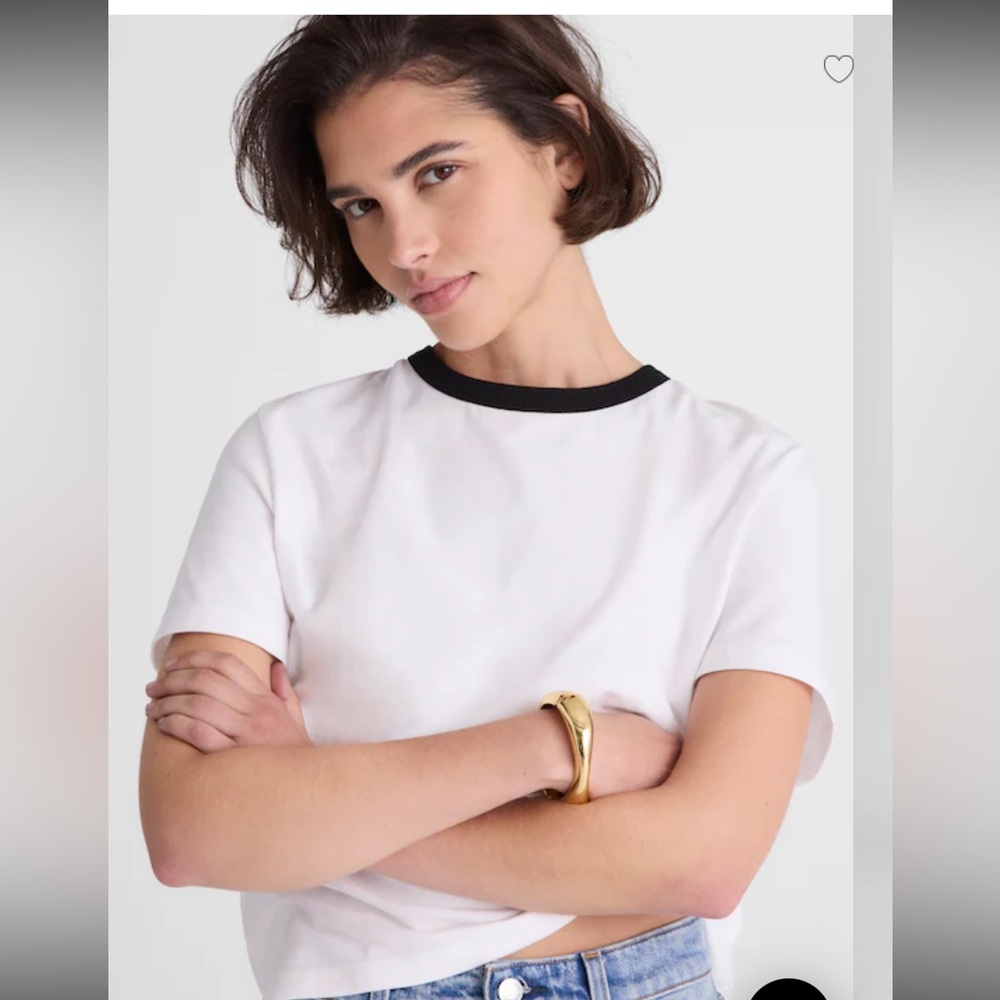 Madewell The Perfect Crewneck Tee in Allday Jersey